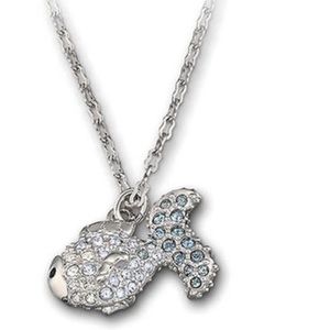NIB Swarovski Landscape Fish Pendant Necklace